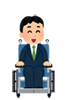 車椅子男性のイラスト