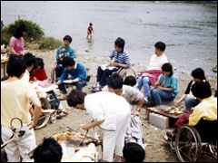 バーベキューの様子